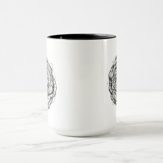 Abstrakte dekorative Rose Tasse (Zentrum)