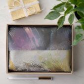 Abstrakte Dekupage-Malerei Affe Vibrant  Seidenpapier (Geschenk)