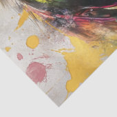 Abstrakte Dekupage-Malerei Affe Vibrant  Seidenpapier (Ausschnitt)