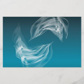 Abstrakte Delphine beim Spielen Briefpapier (Vorderseite)