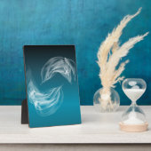 Abstrakte Delphine beim Spielen Fotoplatte (Seite)