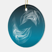 Abstrakte Delphine beim Spielen Keramikornament (Links)