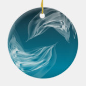 Abstrakte Delphine beim Spielen Keramikornament (Hinten)