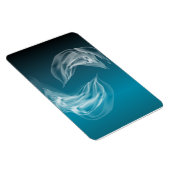 Abstrakte Delphine beim Spielen Magnet (Rechte Seite)