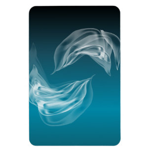 Abstrakte Delphine beim Spielen Magnet