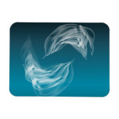 Abstrakte Delphine beim Spielen Magnet (Horizontal)