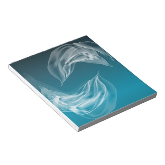 Abstrakte Delphine beim Spielen Notizblock (angewinkelt)