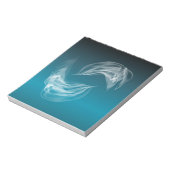 Abstrakte Delphine beim Spielen Notizblock (Rotiert)