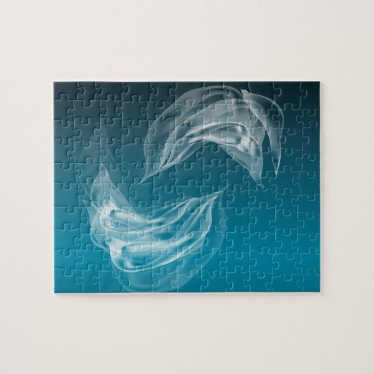 Abstrakte Delphine beim Spielen Puzzle (Horizontal)
