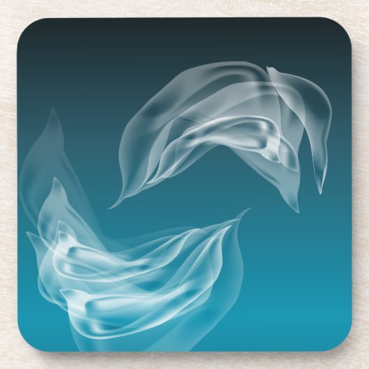 Abstrakte Delphine beim Spielen Untersetzer (Vorderseite)