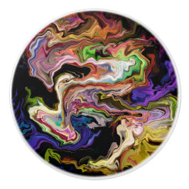 Abstrakte der Farben Orquidia in Dunkelheit Keramikknauf