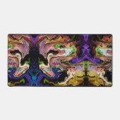 Abstrakte der Farben Orquidia in Dunkelheit Schreibtischunterlage (Vorderseite)