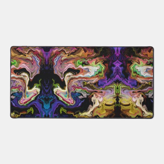 Abstrakte der Farben Orquidia in Dunkelheit Schreibtischunterlage (Vorderseite)