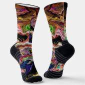 Abstrakte der Farben Orquidia in Dunkelheit Socken (Gewinkelt)