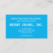 Abstrakte der fröhlichen Artist-Palette Visitenkarte (Rückseite)