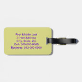 Abstrakte der geometrischen Mosaikfarben des Herbs Gepäckanhänger (Rückseite horizontal)