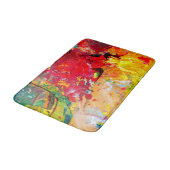 Abstrakte der Künstlerpalette Badematte (Schrägansicht)