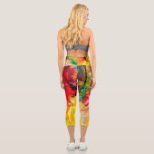 Abstrakte der Künstlerpalette Capri Leggings (Rückseite)