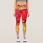 Abstrakte der Künstlerpalette Capri Leggings (Vorderseite)