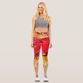 Abstrakte der Künstlerpalette Capri Leggings (Vorderseite)