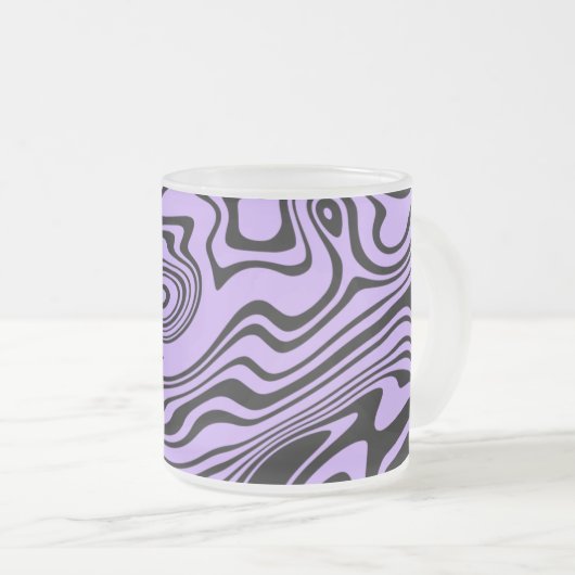Abstrakte Design Glass Coffee Tasse - kundenspezif (VorderseiteRechts)