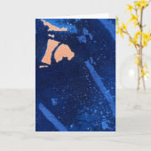Abstrakte Design-Grußkarte "Deep Waters #4" Karte (Gelbe Blume)