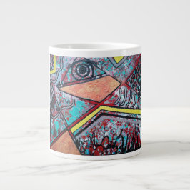 Abstrakte Design-I-Tasse Jumbo-Tasse