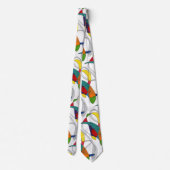 Abstrakte Design-Krawatte "Boomerangs" Krawatte (Rückseite)