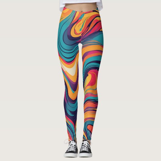 Abstrakte Design-Leggings Leggings (Vorderseite)