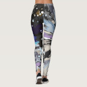 Abstrakte Design-Marmor-Muster Leggings (Rückseite)