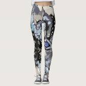 Abstrakte Design-Marmor-Muster Leggings (Vorderseite)