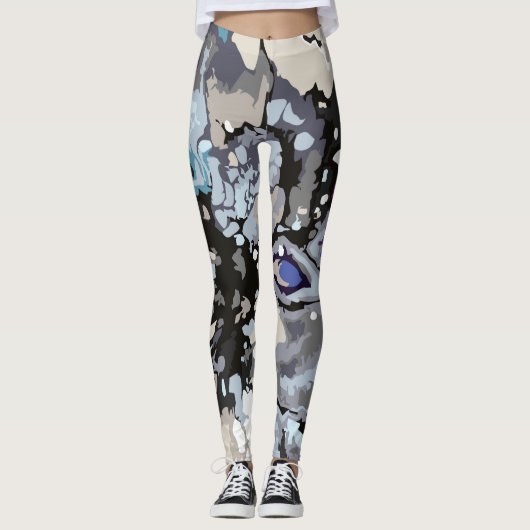 Abstrakte Design-Marmor-Muster Leggings (Vorderseite)