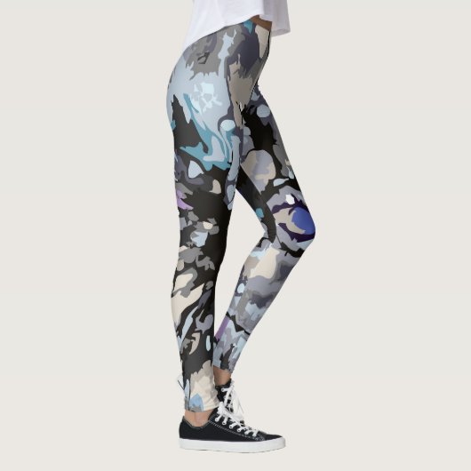 Abstrakte Design-Marmor-Muster Leggings (Rechts)