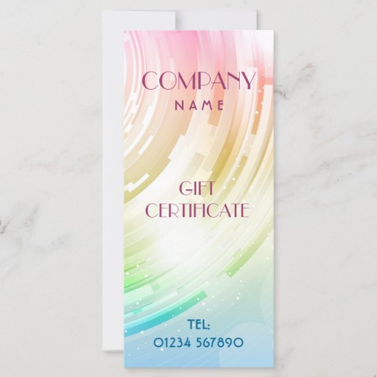 Abstrakte Design Rack Card/Geschenkgutschrift (Vorderseite)
