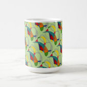 Abstrakte Design-Tasse "Boomerangs on Green Tiled" Kaffeetasse (Mittel)