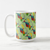 Abstrakte Design-Tasse "Boomerangs on Green Tiled" Kaffeetasse (Links)