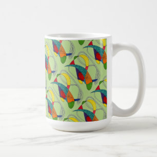 Abstrakte Design-Tasse "Boomerangs on Green Tiled" Kaffeetasse