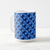 Abstrakte Design-Tasse "Frozen Ridge #3 Tiled" Kaffeetasse (Vorderseite Links)