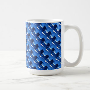 Abstrakte Design-Tasse "Frozen Ridge #3 Tiled" Kaffeetasse