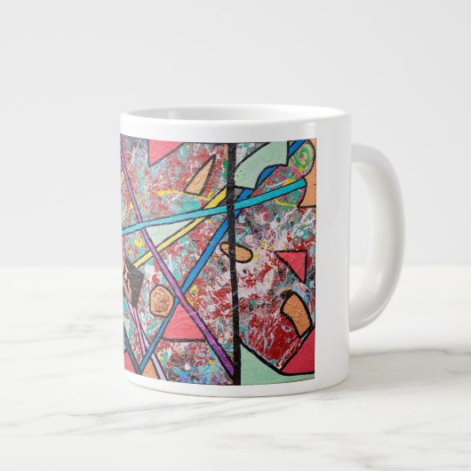 Abstrakte Design-Tasse Jumbo-Tasse (Vorderseite Rechts)