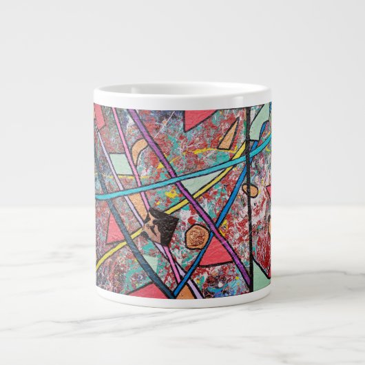 Abstrakte Design-Tasse Jumbo-Tasse (Vorderseite)