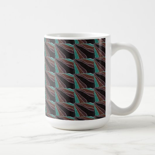 Abstrakte Design-Tasse "Many Paths Tiled" Kaffeetasse (Rechts)
