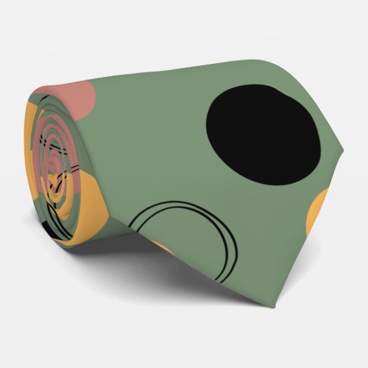 Abstrakte Designgrün Männer Krawatte (Gerollt)