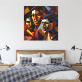 Abstrakte Designkunst Leinwanddruck (Insitu (Schlafzimmer))