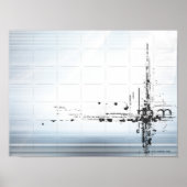 Abstrakte Designs im Gitter Poster (Vorne)