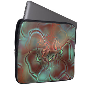 Abstrakte Designs im mattierten Glasstil über brau Laptopschutzhülle