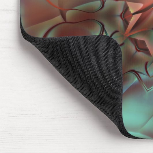 Abstrakte Designs im mattierten Glasstil über brau Mousepad (Ecke)