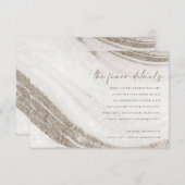 Abstrakte Details zum Hochzeitsszenario in Blassgo Begleitkarte (Vorne/Hinten)