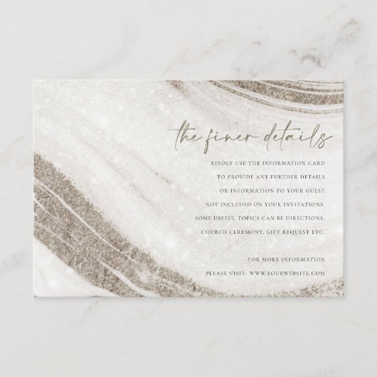 Abstrakte Details zum Hochzeitsszenario in Blassgo Begleitkarte (Vorderseite)