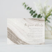 Abstrakte Details zum Hochzeitsszenario in Blassgo Begleitkarte (Stehend Vorderseite)